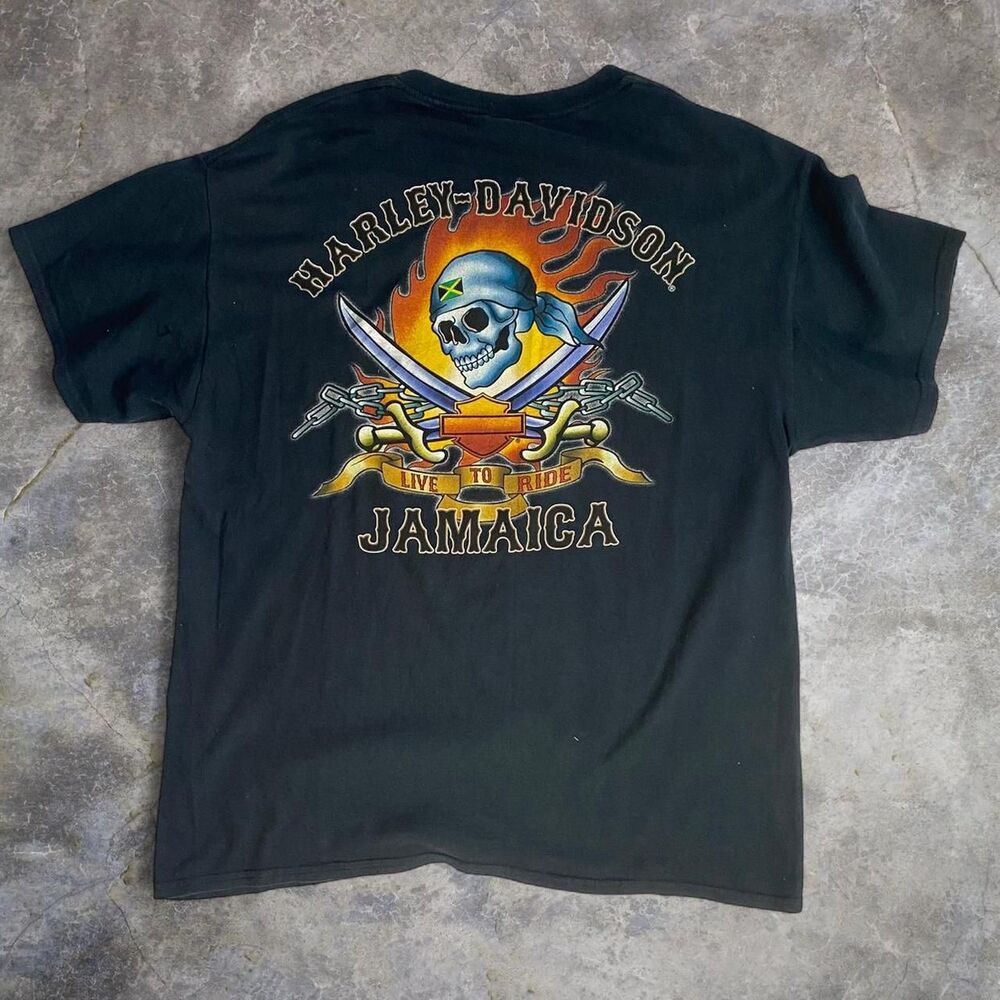 Rare Vintage 2005 Harley-Davidson Montego Bay,‎ Jamaica Tee.
